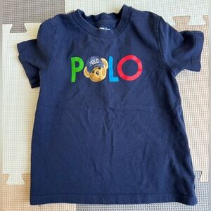 Polo by Ralph Lauren Kids Navy Blue Bear Graphic Tee